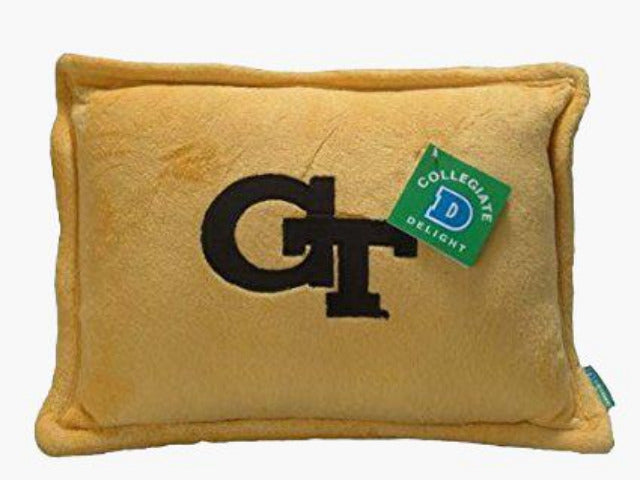 GA Tech Yellow Jackets NCAA Embroidered Fleece Pillow 18″x13″