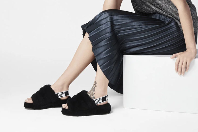 women's ugg fluff yeah slide size